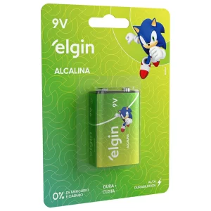 Pilha Alcalina Elgin Energy 9V