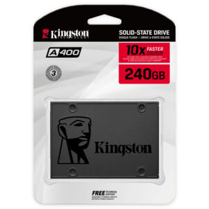 Ssd Kingston A400, 240Gb, Sata, Leitura 500Mb/S, Gravação 350Mb/S - Sa400S37/240G