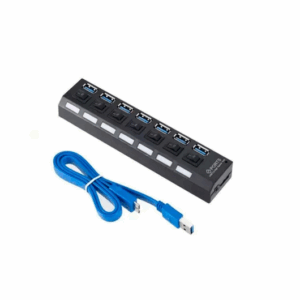 Hub 7 Portas Usb 3.0 Com Switch E Led Indicador - Lehmox Ley-199