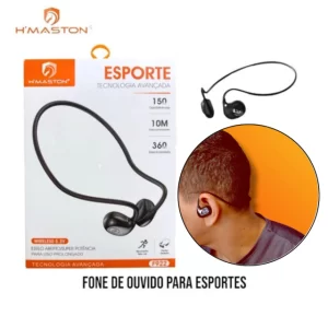 Fone de Ouvido sem Fio p/ Esporte H´maston (F922)