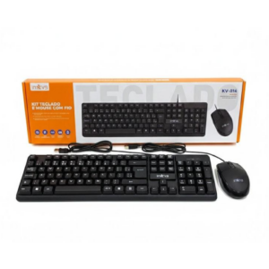 Kit Teclado e Mouse com Fio Inova (KV-814)