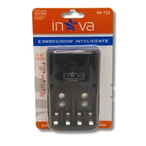 Carregador Inteligente de Pilhas Inova com LED Indicador (KV-732)