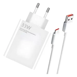 Carregador Tomada Xiaomi MDY-16-EF / 33W - Branco + Cabo USB / USB-C