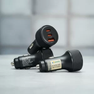 Carregador Veicular Turbo 117.5w Com 3 Entrada Hmaston (L28-4)