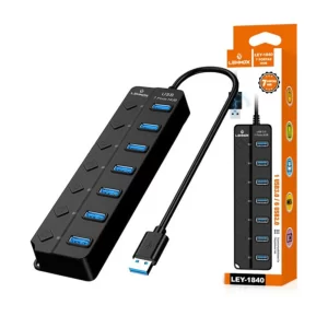 Hub Usb 7 Portas Lehmox 2.0 3.0 (LEY-1840)
