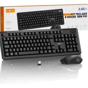 Kit Teclado e Mouse s/ Fio Inova (KV-801)