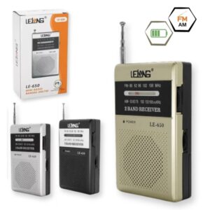 Mini Rádio Portátil De Bolso Am / Fm Com Fone De Ouvido (LE-650)
